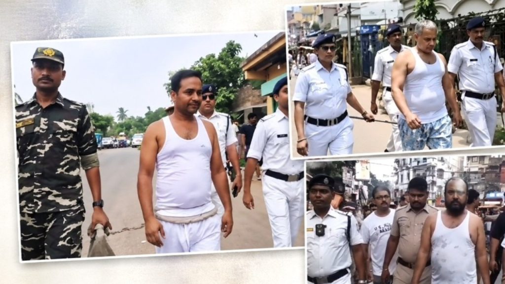 West Bengal Police Parades Tmc Goons In Underwear Akash Singh Shameem Ahmed Viral Video Explained