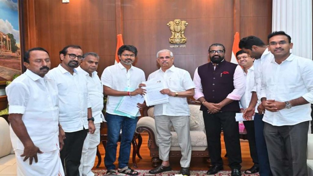 Tamil Nadu Vijay Meets Governor Submits Support Letters For Government Formation