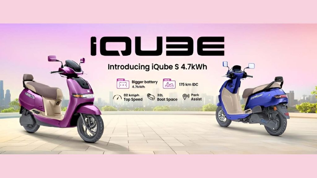 Tvs Iqube S 4 7kwh Electric Scooter Launched 175 Km Range