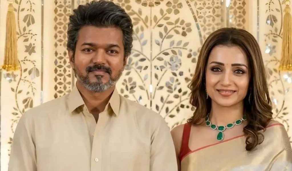 Actress Trisha Attends Vijays Swearing In Ceremony Star Studded Event At Nehru Indoor Stadium