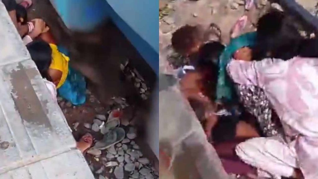 Mother Saves Children Under Moving Train Viral Video