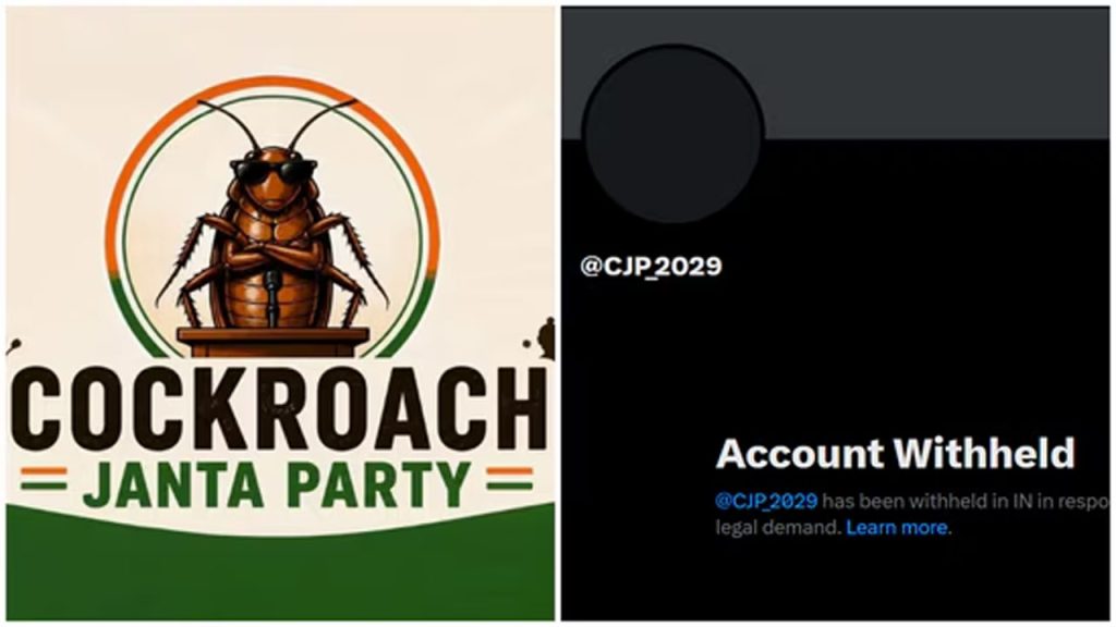 Cockroach Janata Party X Account Withheld India Abhijit Dipke