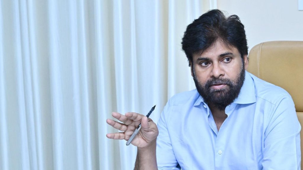 Pawan Kalyan Latest Powerful Viral Photo Blue Shirt