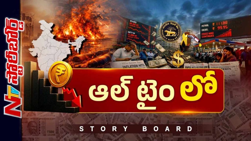 Story Board Over Rupee Fall Iran War Dollar Impact India Economy