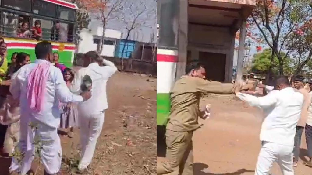 Ticket Inspector Demands Rs 20000 Bribe Conductor And Passengers Attack Him With Slipper