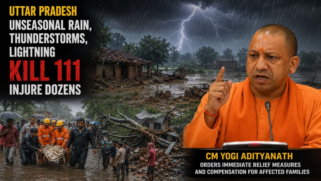 Uttar Pradesh Rains Thunderstorms Lightning Deaths Yogi Relief Measures