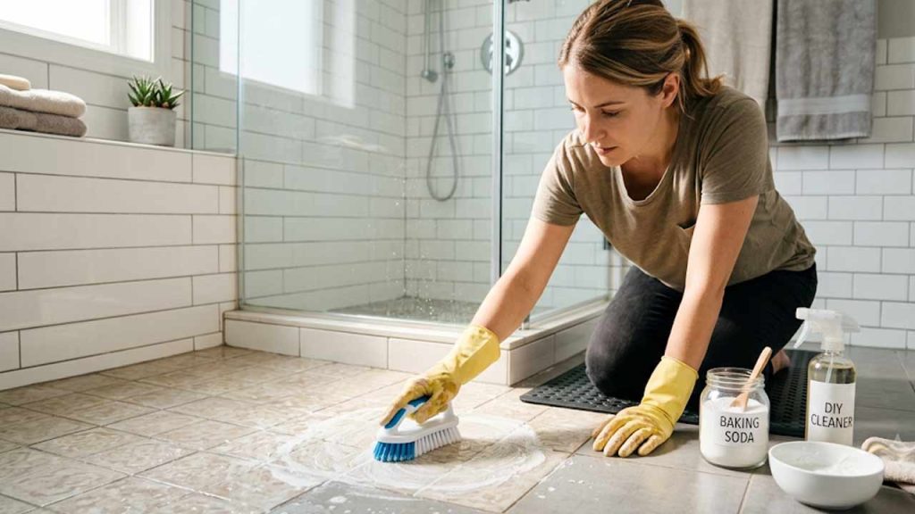 Bathroom Tiles Cleaning Tips Remove Soap Scum And Hard Water Stains With Baking Soda