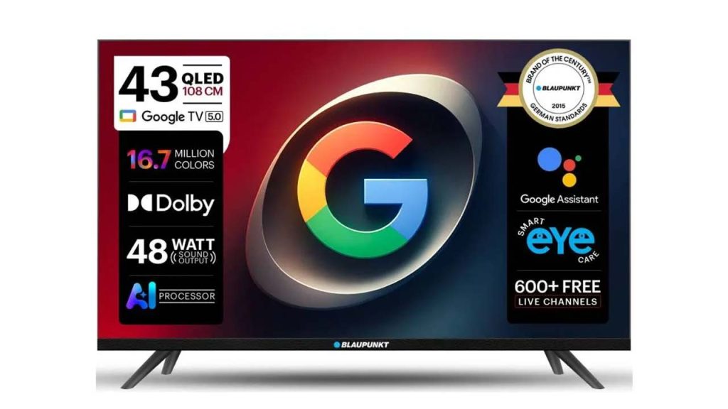 Blaupunkt Launches Affordable Qled Smart Tvs In India Starting At Rs 11499 Google Tv 5 0