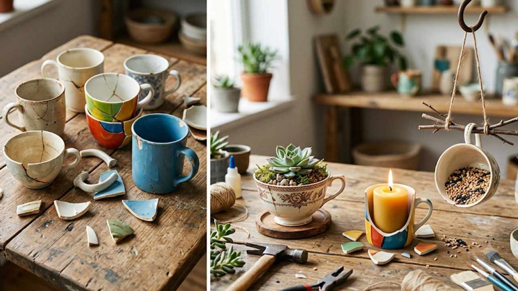 10 Creative Ways To Reuse Old Broken Tea Cups And Coffee Mugs At Home
