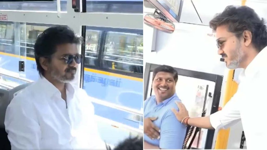 Cm Vijay Bus Ride Chennai New Government Buses Viral Photos Video