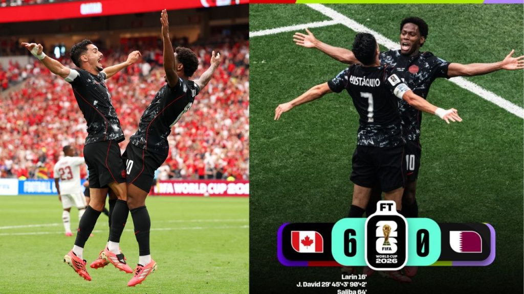 Fifa World Cup 2026 Jonathan David Hat Trick Powers Canada To Historic 6 0 Win Over Qatar