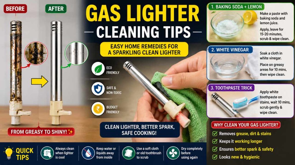 How To Clean A Greasy Gas Lighter At Home Easy Baking Soda And Vinegar Hacks