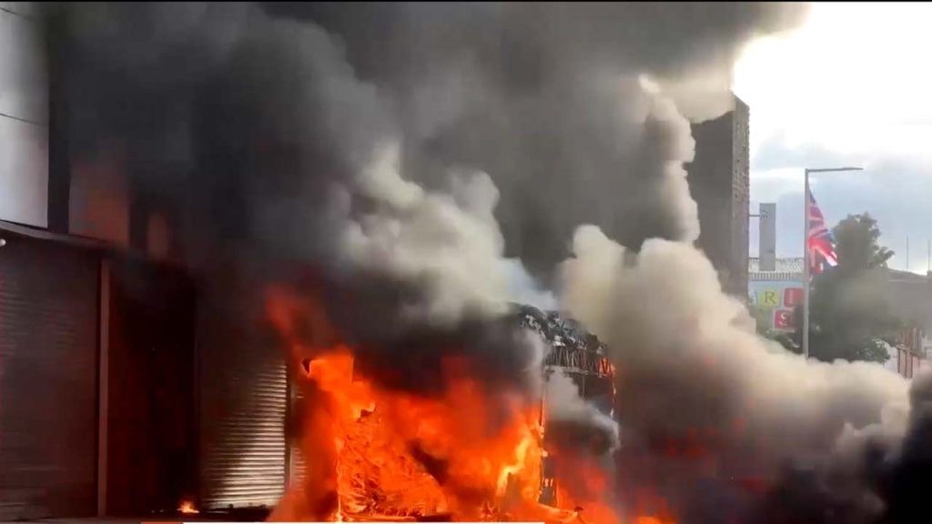 Belfast Riots Anti Immigrant Violence Northern Ireland Cars Houses Burned