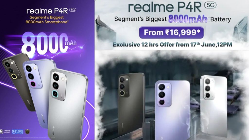 Realme P4r 5g Launched With 8000mah Battery 144hz Display Starting At Rs 18999