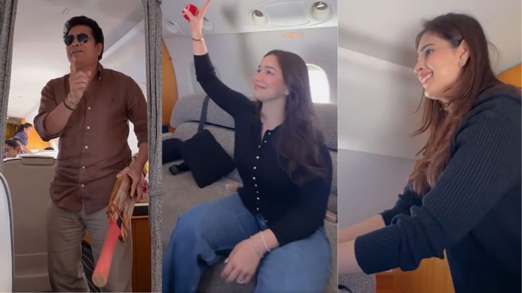 Sachin Tendulkar Plays Cricket Mid Air Fun Video With Sara Tendulkar Goes Viral