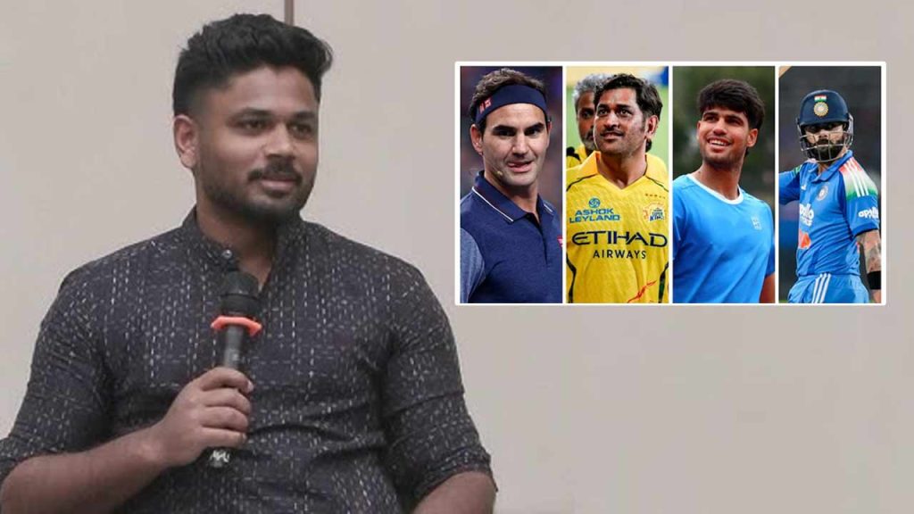 Sanju Samson Compares Ms Dhoni To Roger Federer Virat Kohli To Carlos Alcaraz