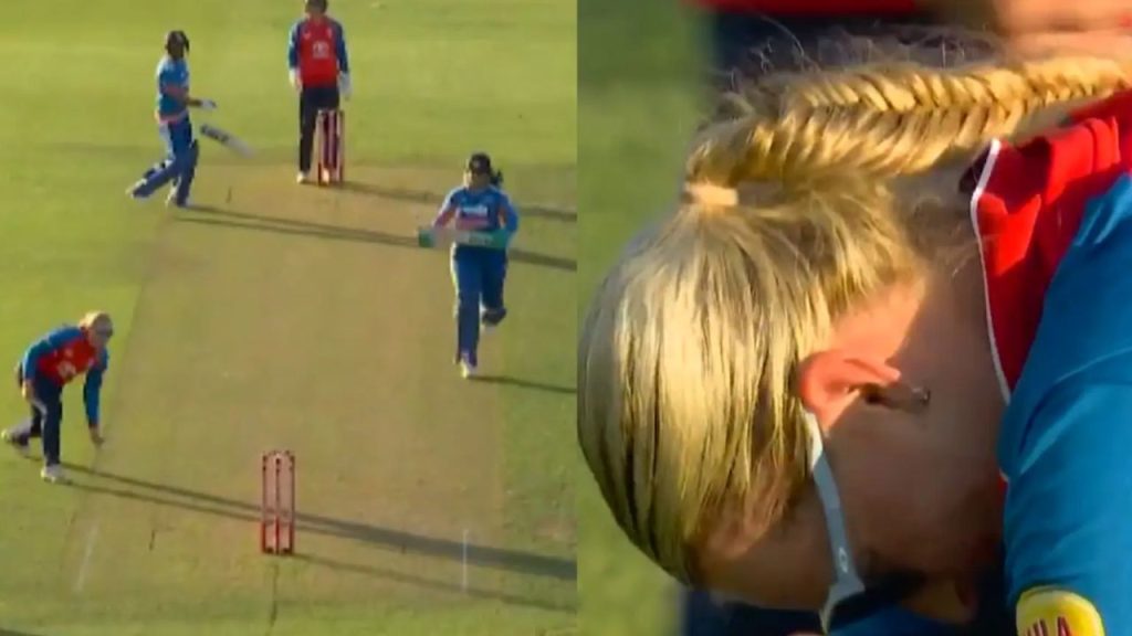 Sophie Ecclestones Comical Fielding Blunder Goes Viral During India Vs England Womens T20i