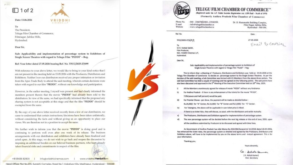 New Twist In Percentage Issue Peddi Producer Says He Is Not Aware Of The Promised 7 5 In Hiked Prices