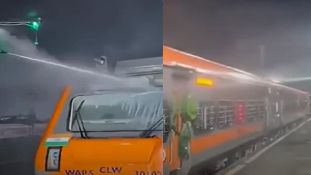 Indian Railways Drone Cleaning Viral Video Modern Technology