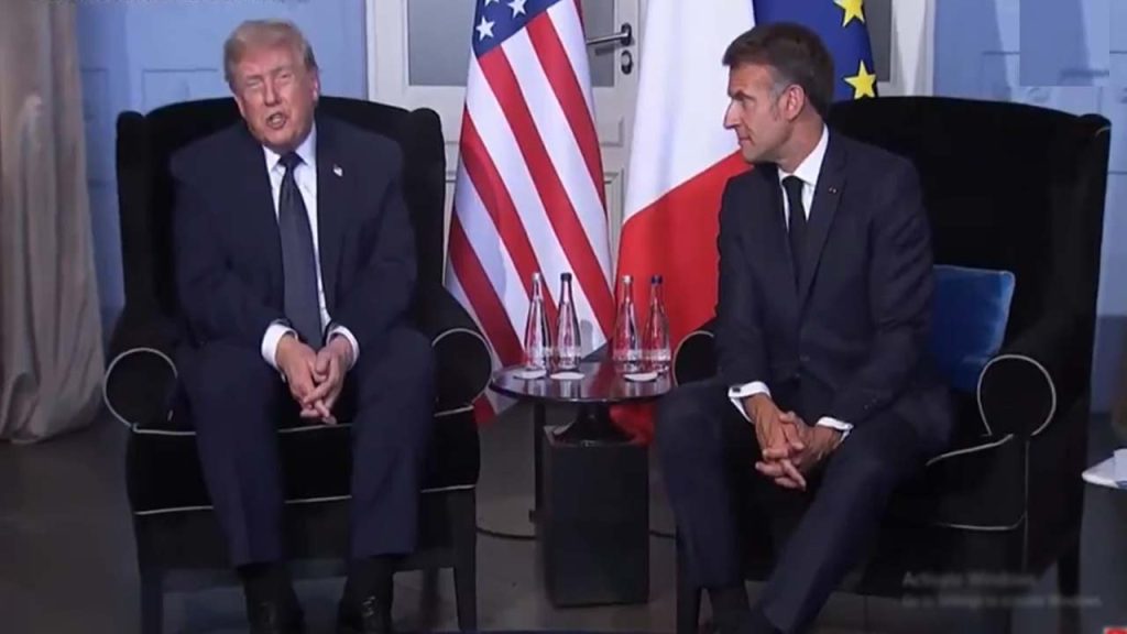 Trump Macron Meeting G7 Summit Iran Deal Ukraine Russia War Talks