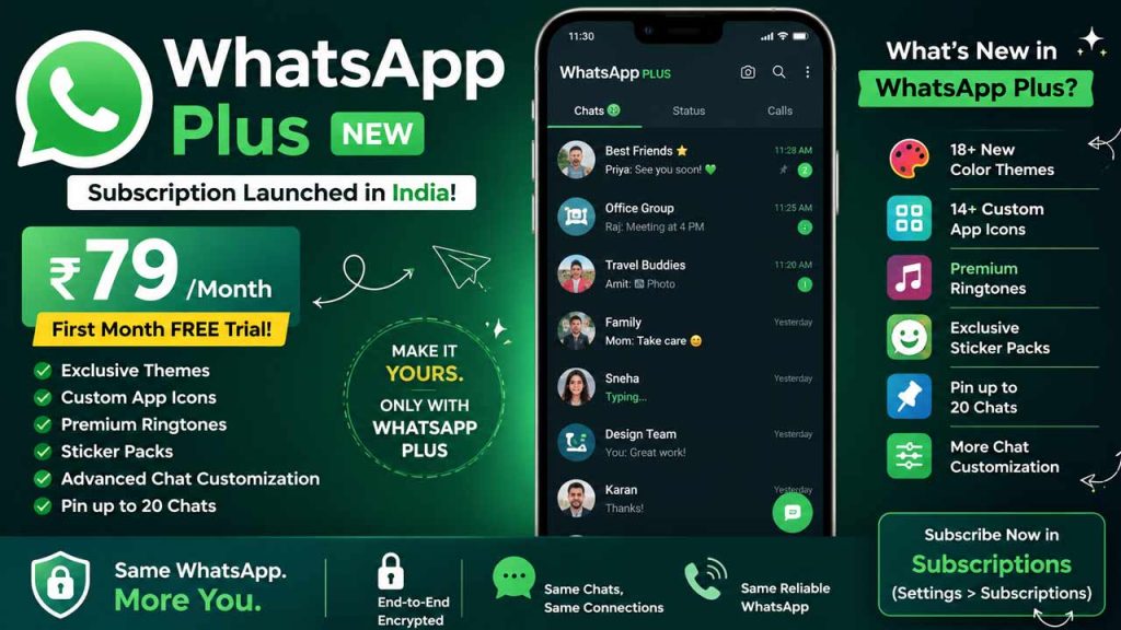 Whatsapp Plus Subscription Launched In India New Rs 79 Monthly Plan And Features Explained