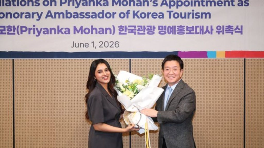 Og Actress Priyanka Mohan Korea Tourism Honorary Ambassador Seoul
