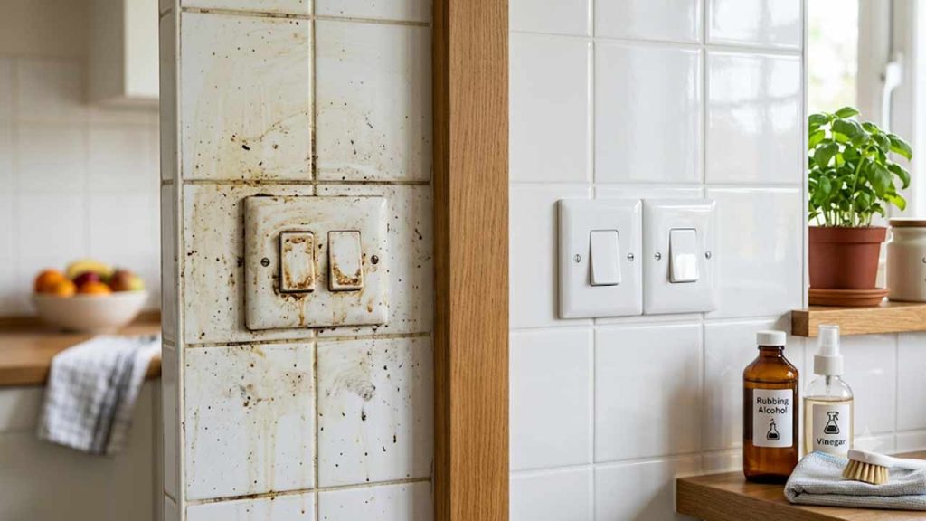 How To Clean Sticky Kitchen Light Switches And Switchboards Easily Home Cleaning Tips