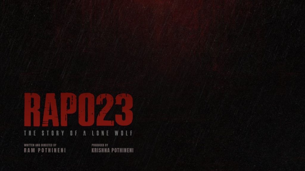 Rapo23 Ram Pothineni Directorial Debut Movie Launch Details