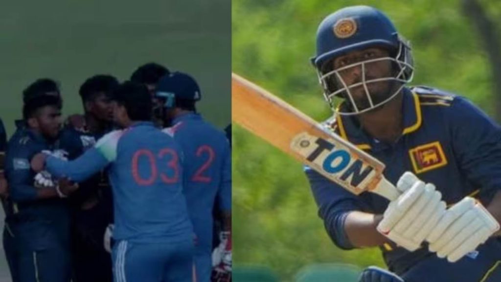 Vaibhav Suryavanshi Vishen Halambage Fight Sri Lanka Player Fined