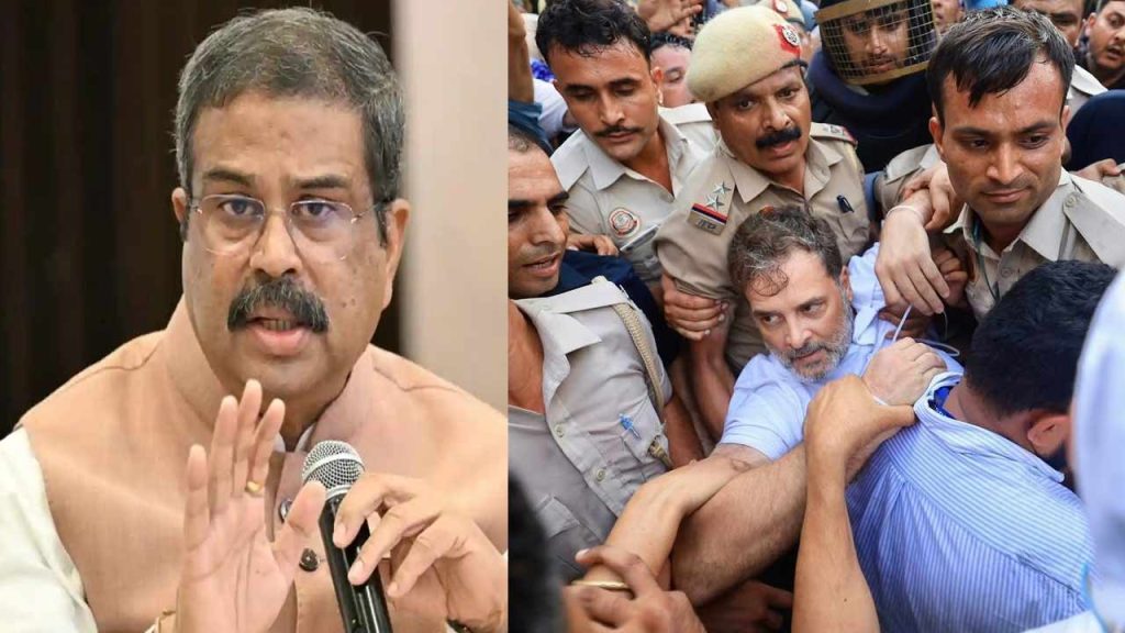 Education Minister Dharmendra Pradhan Slams Congress Over Student Protests In Delhi
