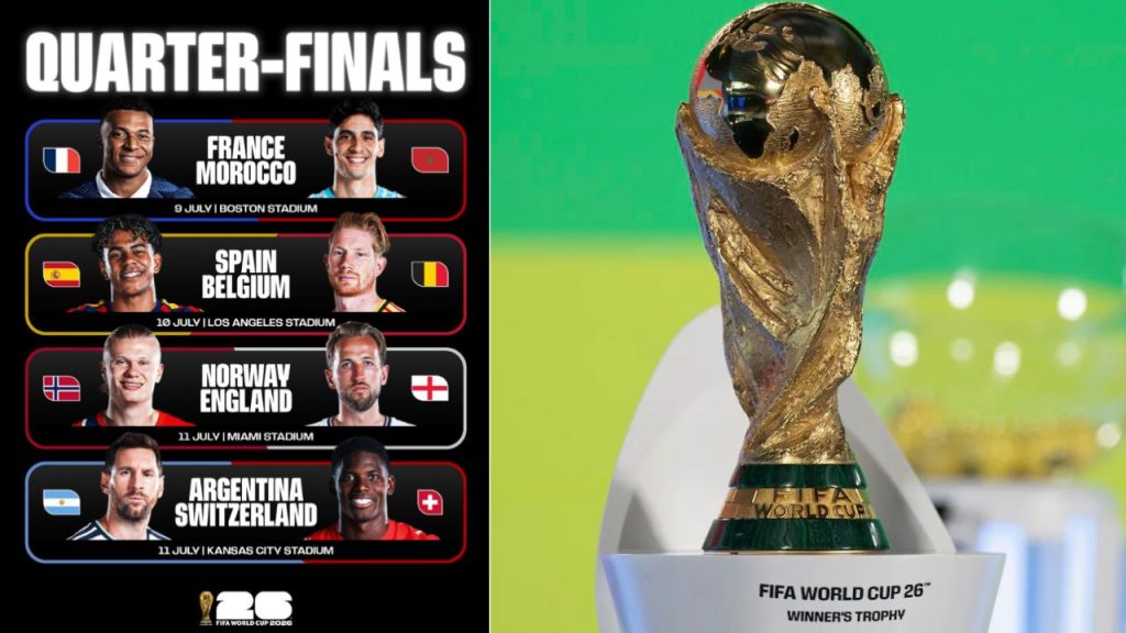 Fifa World Cup 2026 Quarterfinal Schedule Argentina France Spain England And More Full Fixtures Are