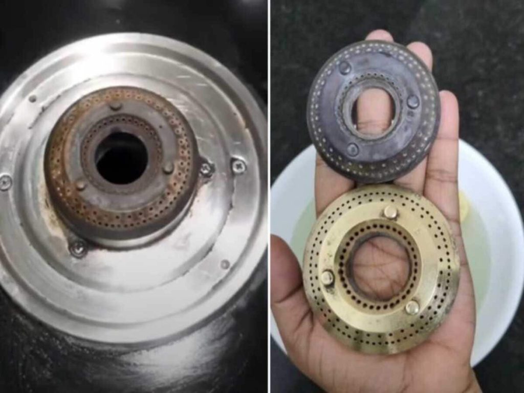How To Clean Black Gas Stove Burners Toothpaste Eno Hack