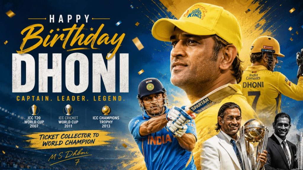 Happy Birthday Ms Dhoni Captain Cool Journey 17266 Runs 829 Dismissals And 3 Icc Trophies