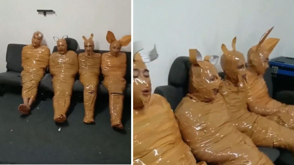 Shocking Theft Incident Thieves Turned Into Mummies With Duct Tape In Viral Indonesia Video