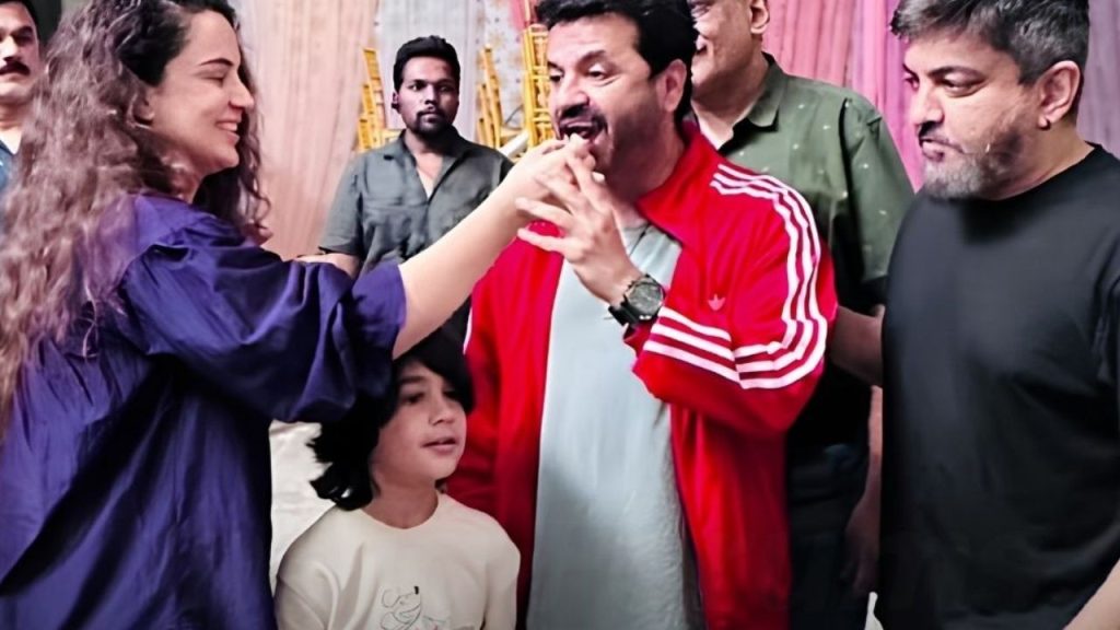 Kangana Ranaut Wraps Shoot Viral Celebration Video Sparks Buzz