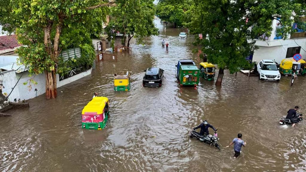 Ahmedabad Cloudburst 177mm Rain Two Hours Gujarat Red Alert