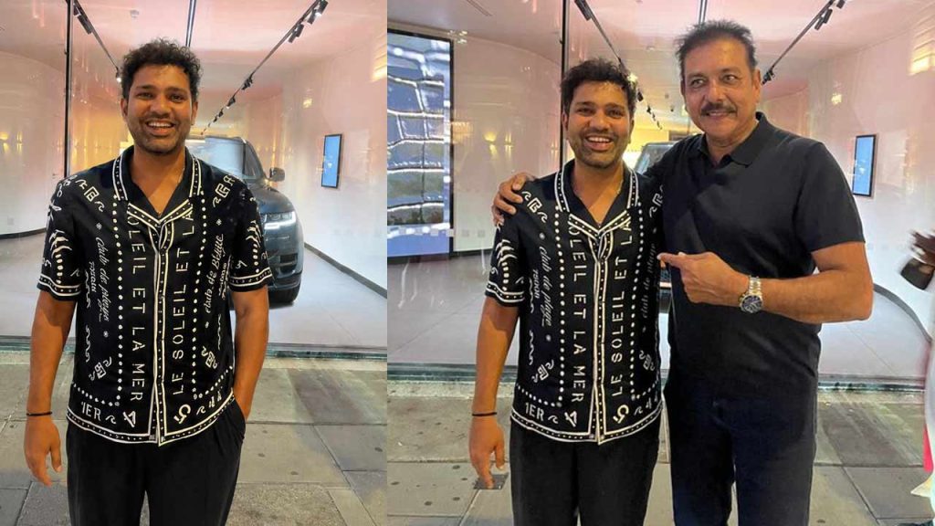 Rohit Sharmas New Look Goes Viral After England Series Ravi Shastri Shares Photo
