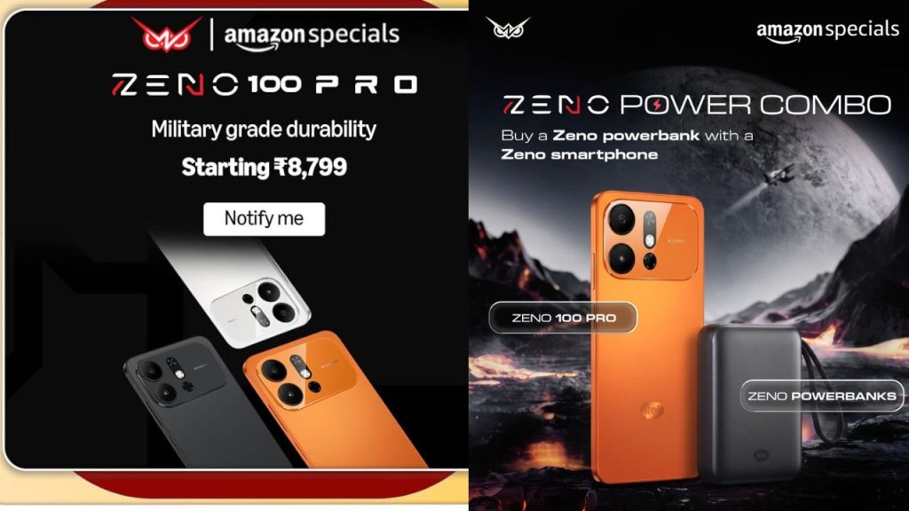 Zeno 100 Pro Launched In India With 90hz Display Military Grade Durability 5000mah Battery New Power Banks Also Announced