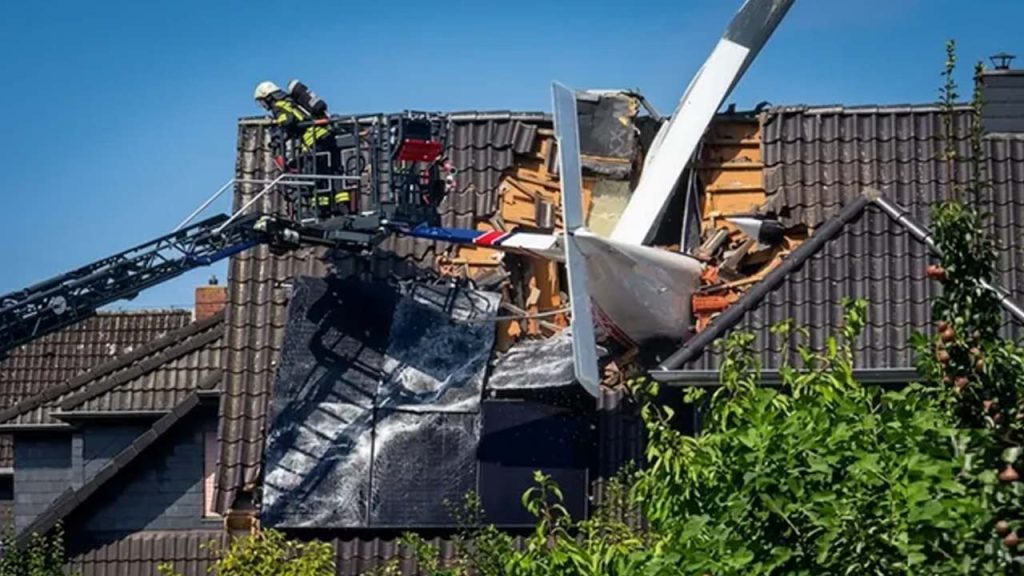 Private Plane Crashes Into House Roof In Germany Two Killed