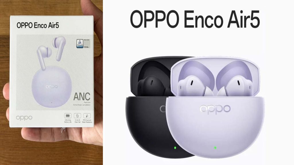 Oppo Enco Air5 Launched In India With 52db Anc 54 Hour Battery Life Bluetooth 6 1