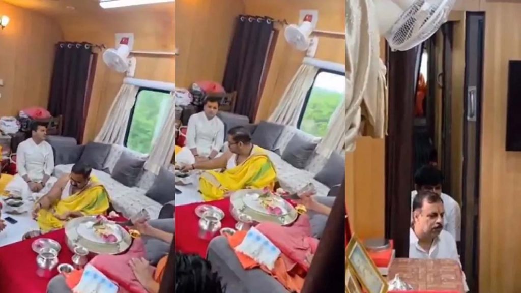 Indian Railways Clarifies Viral Train Puja Video Says Ritual Held In Privately Booked Saloon Coach