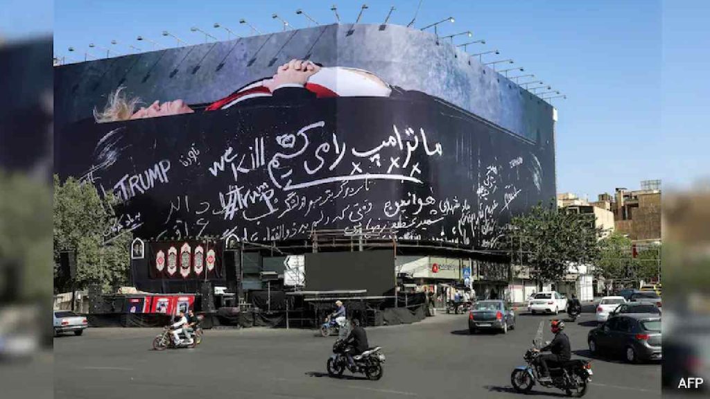 Iran We Will Kill Trump Billboard Tehran