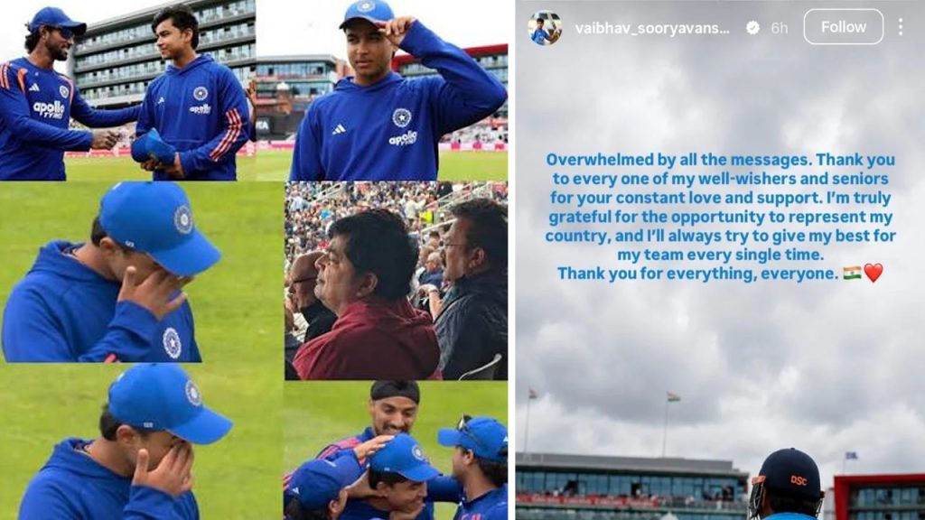 Vaibhav Sooryavanshi Emotional Instagram Post After India Debut Goes Viral