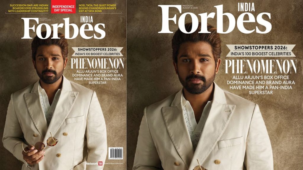 Forbes India 2026 Allu Arjun Cover 100 Biggest Celebrities