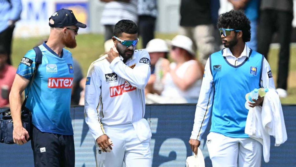 Ind Vs Sl 1st Test Day 4 Dinesh Chandimal Injured Galle