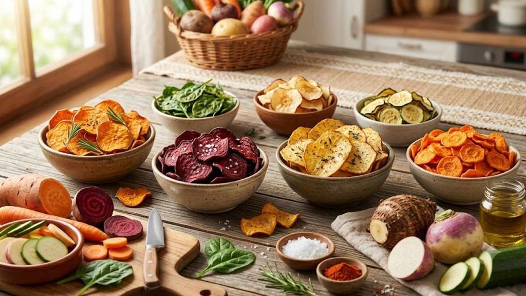 8 Healthy Homemade Vegetable Chips Recipes Crispy Snack Ideas
