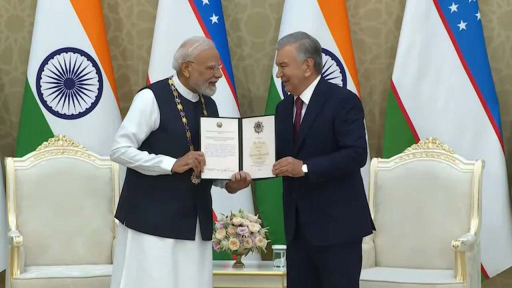 Pm Modi Uzbekistan Highest Honour Dedicated To Indians