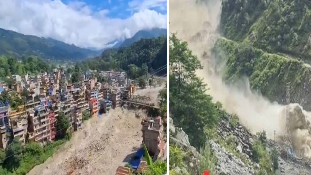 Nepal Rasuwa Floods Bhotekoshi River Flash Floods Villages