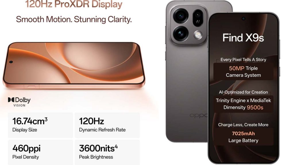 Oppo Find X9s Price In India 12gb Ram 50mp Camera 7025mah Battery
