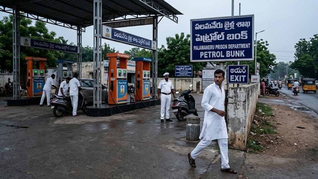 Palamaner Jail Petrol Bunk Life Convict Escapes Chittoor